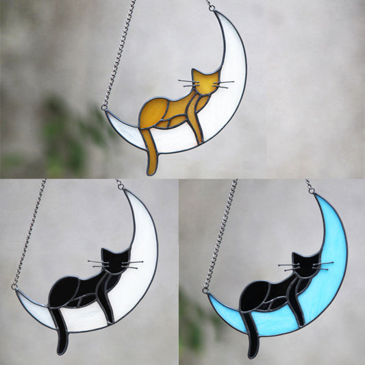 Cat Stained Glass Suncatchers for Windows